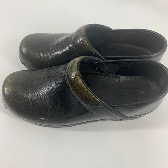 Sanita Deep Green Patent Leather Clogs Size 38 - Picture 4 of 11